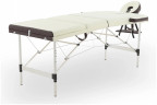 Стол массажный складной (переносной) алюминиевый JFAL01A 3-секционный кремовый/коричневый