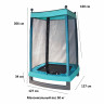 Батут DFC MONKEY 50х50", син/зел, сетка (127х127см) 50INCH-JPMB