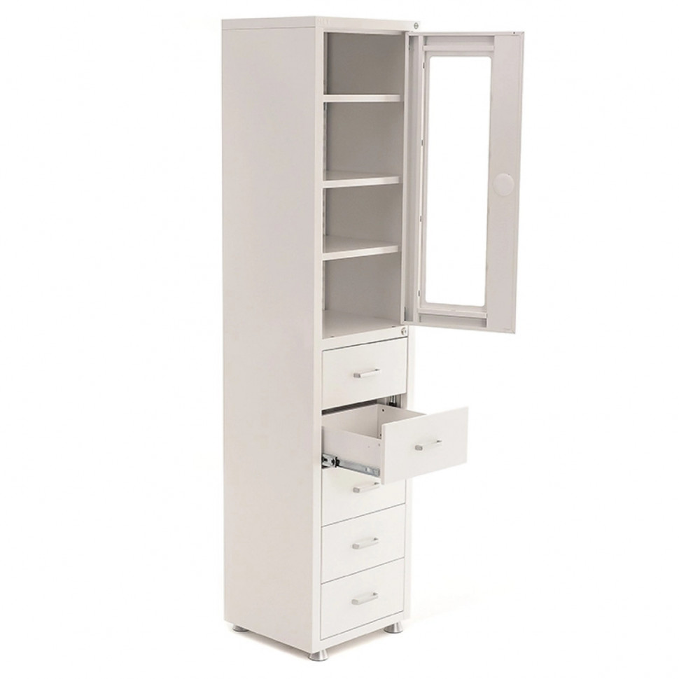 Шкаф мед. металлический с антибактериальной окраской МЕТ ЭССЕН 1МФя-190